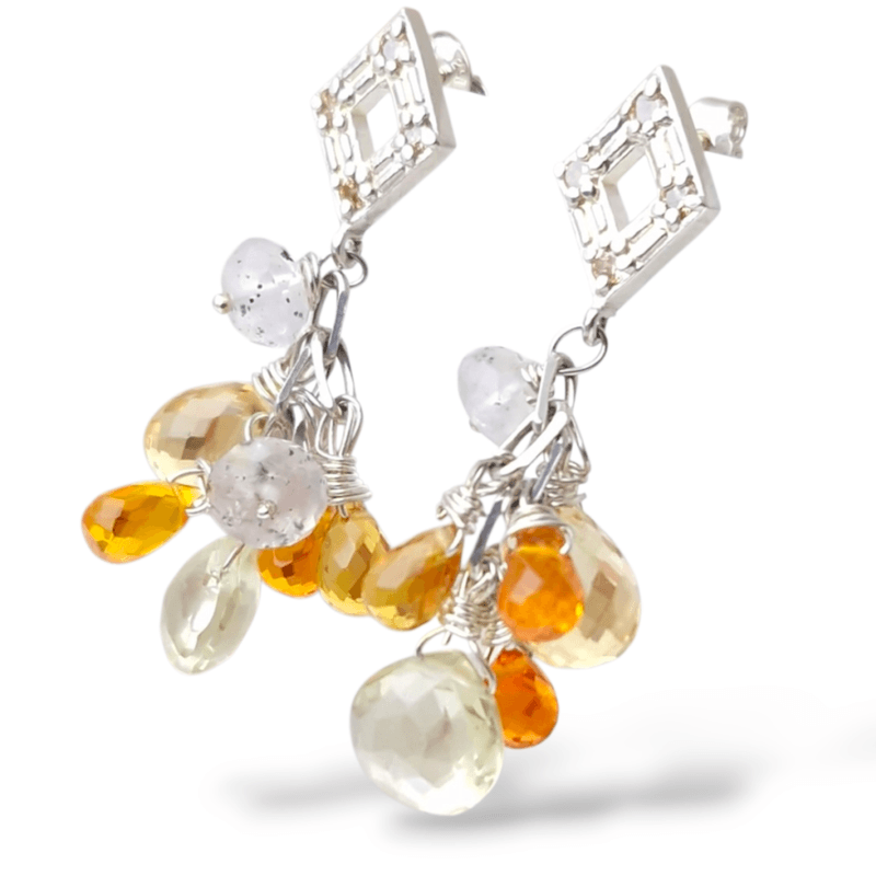 Klynge øredobber tiara orange