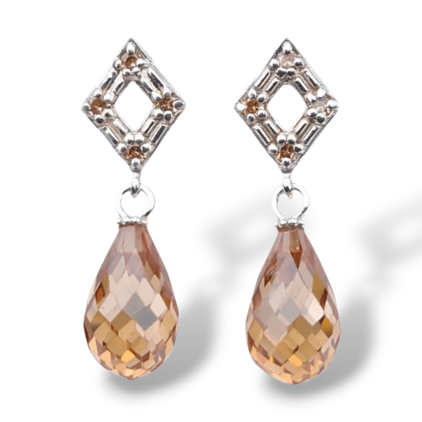 Øredobber Tiara champagne