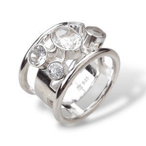 Hovedbilde Martens s&oslash;lvring hvit topaz