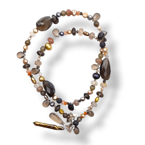 Hovedbilde Edelsten kjede r&oslash;ykquartz