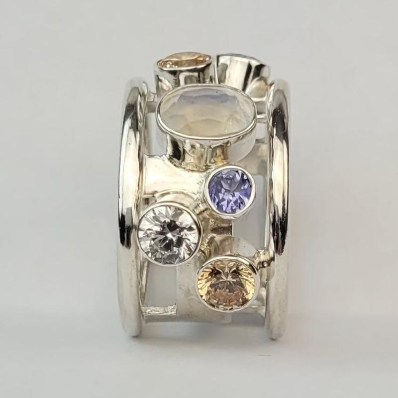 Martens sølvring med tanzanite